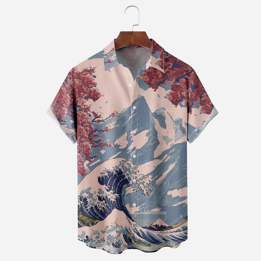 artistic retro floral shirt