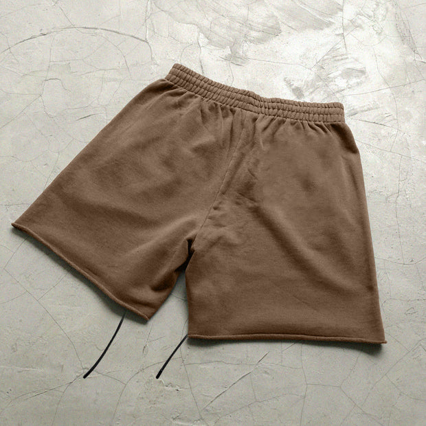 Trendy retro print street casual loose shorts