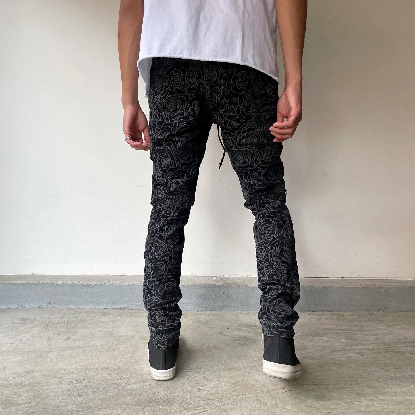 Retro fashion street casual hip-hop printed trousers