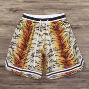 Tiger animal print track shorts