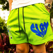 Spider web casual street sports mesh shorts