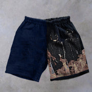 Fashionable personality street style casual retro printed shorts