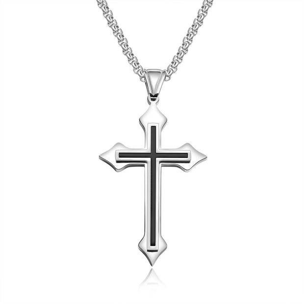 cross pendant couple necklace