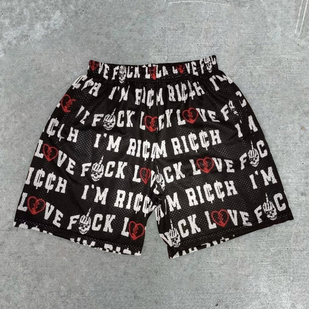 Fashion Casual Letter Print Shorts