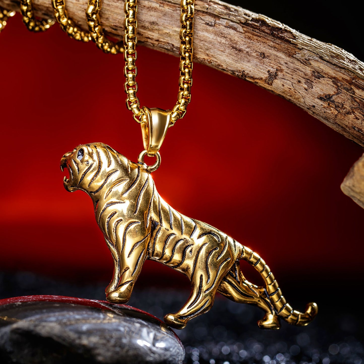 personality domineering tiger necklace pendant head