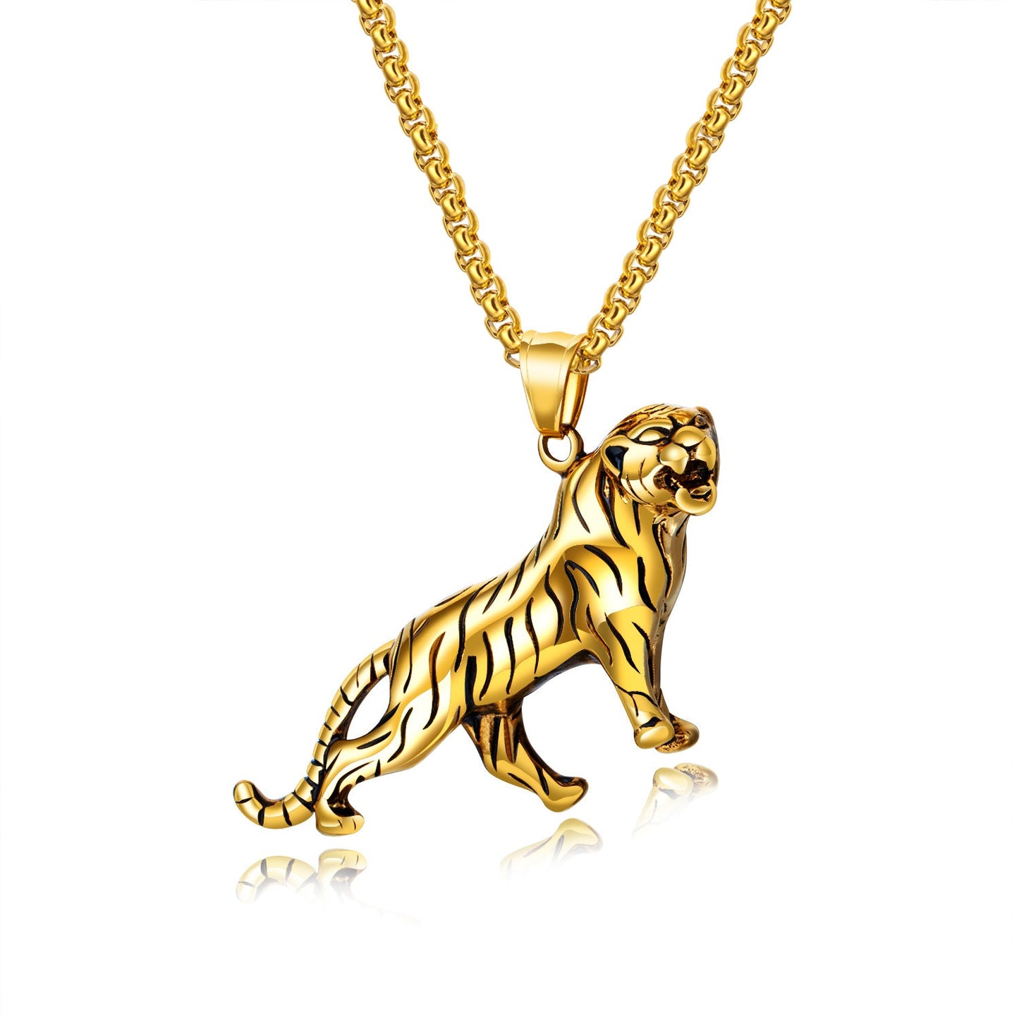 personality domineering tiger necklace pendant head