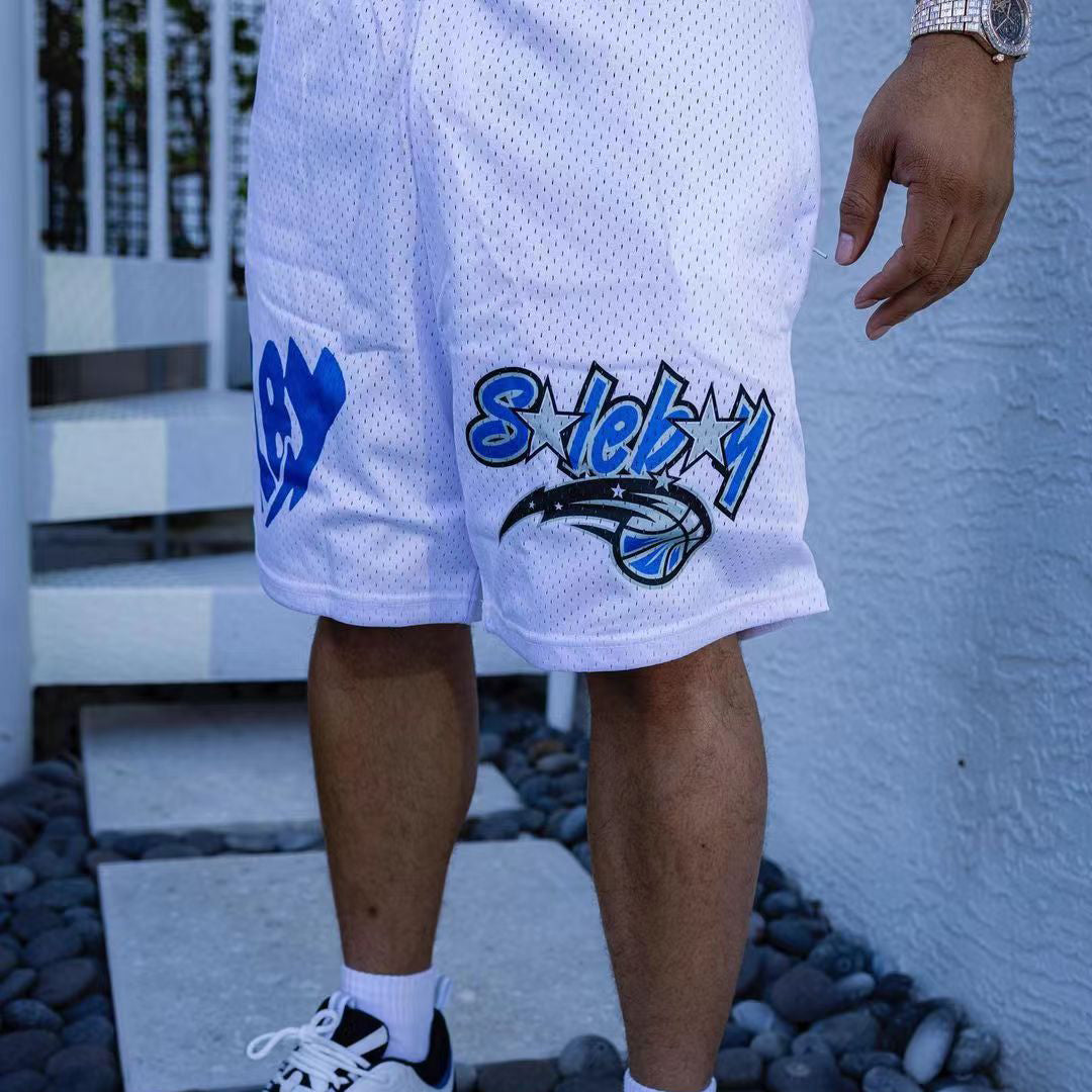Basketball star casual sports mesh shorts
