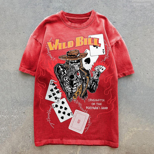 Casual Wild Bill Playing Card T-Shirt