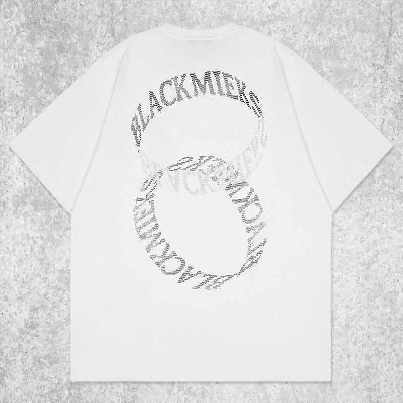 Hot Drill Circle Letters Graphic Tee