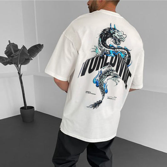 Fashion Personality Chinese Dragon Print T-Shirt