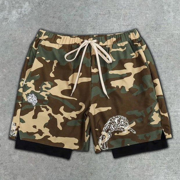 Personalized Camouflage Sports Fitness Quick Dry Shorts
