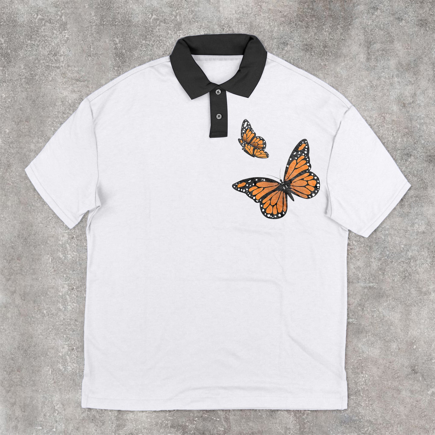 Preppy Fashion Vintage Butterfly Polo Shirt