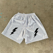 Angel lightning print trendy shorts