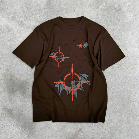 Bat Graphic Street Short Sleeve T-Shirt