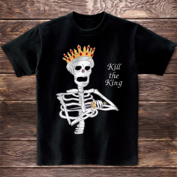 Personalized skull print T-shirt