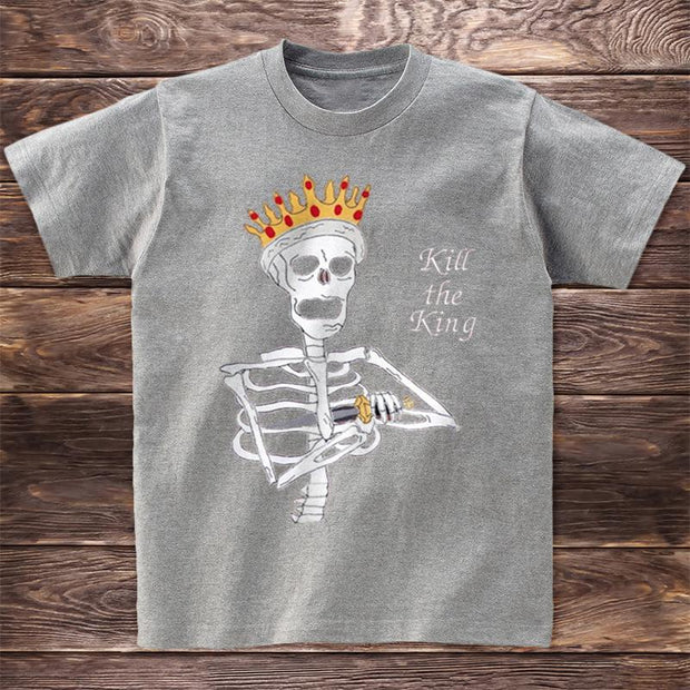 Personalized skull print T-shirt
