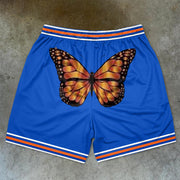 New York butterfly print street shorts