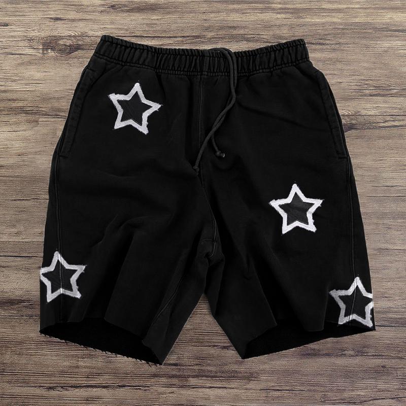 Star print sports casual hip-hop shorts