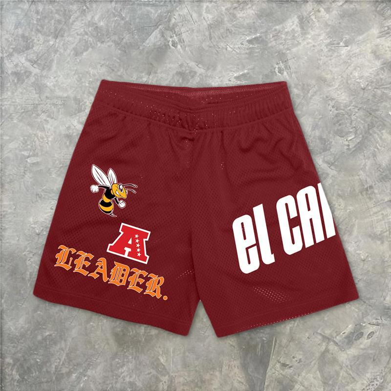 Personalized bee print track shorts