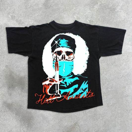 Skull Graphic Street Short Sleeve T-Shirt