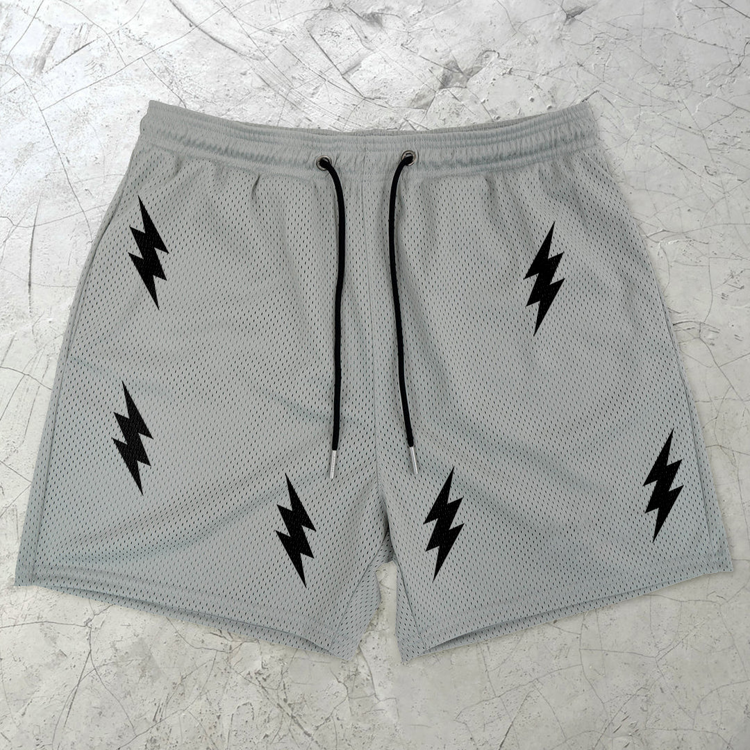 Lightning Casual Vintage Mesh Shorts