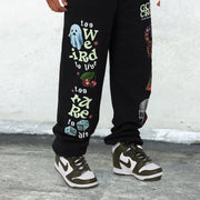 Retro trendy hip-hop fashion trousers