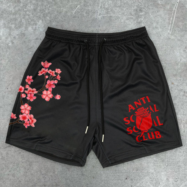 Vintage Rose Art Casual Shorts