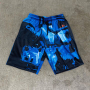 Hip-hop streetwear print shorts